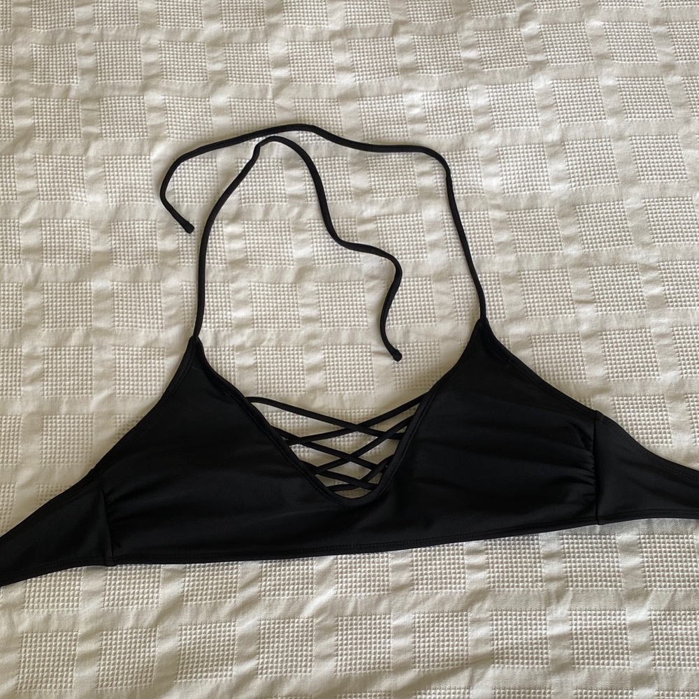 Black Strappy Bikini Top